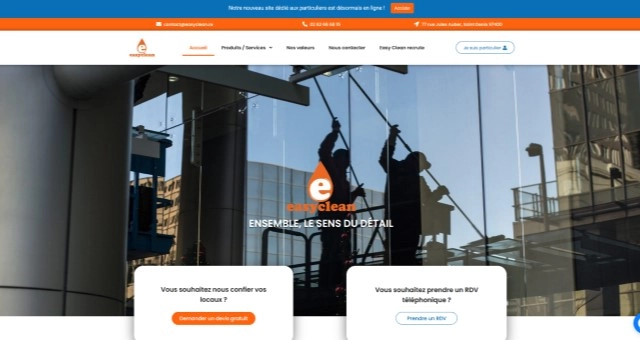 Aperçu du site web : EasyClean