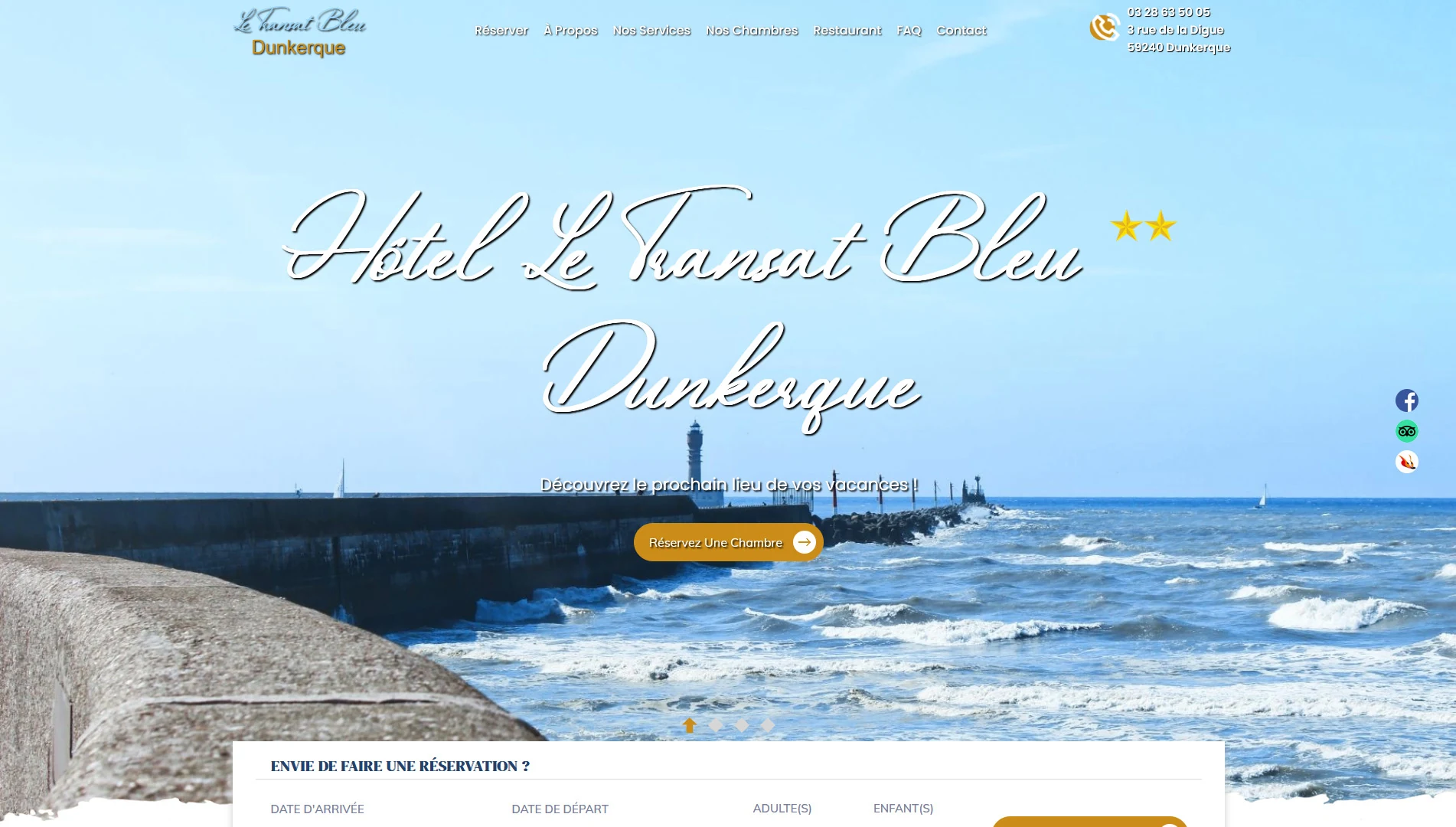 Aperçu du site web : Le Transat Bleu